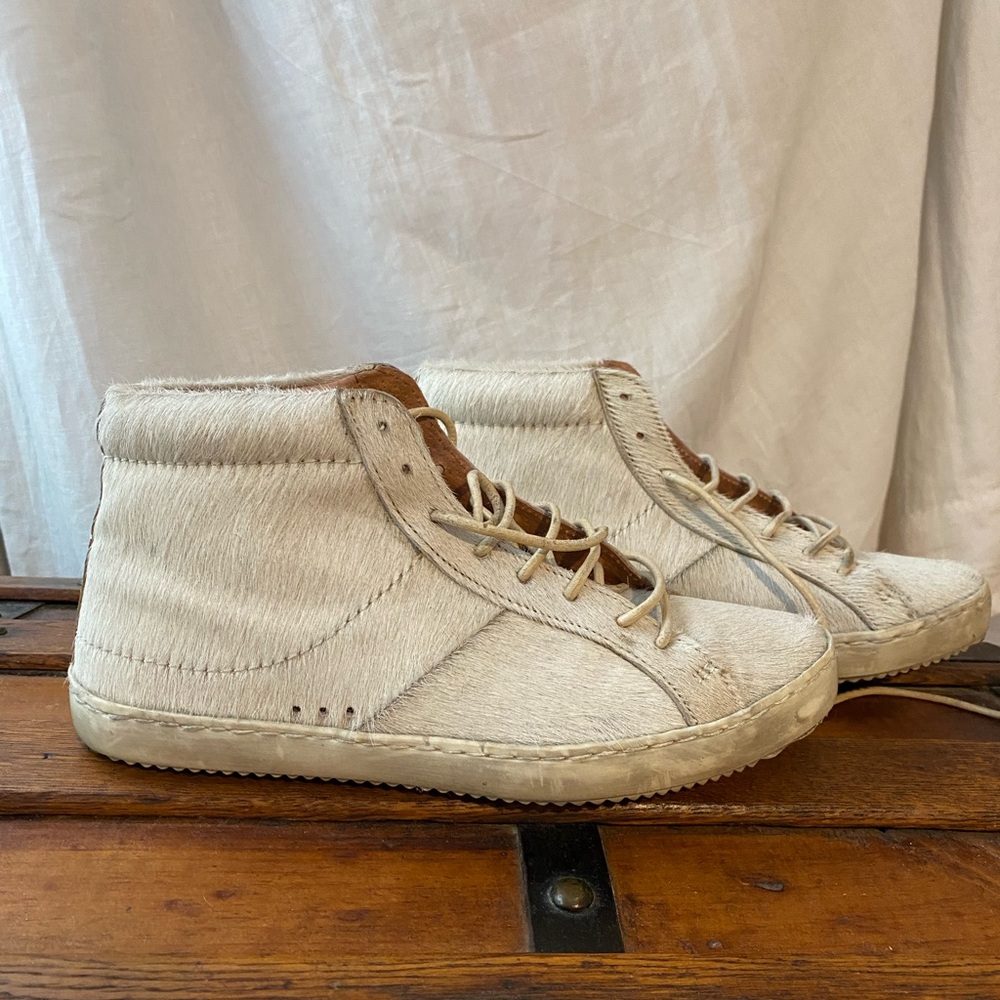 One Teaspoon Off White Pony Hair Lace Up Size 38